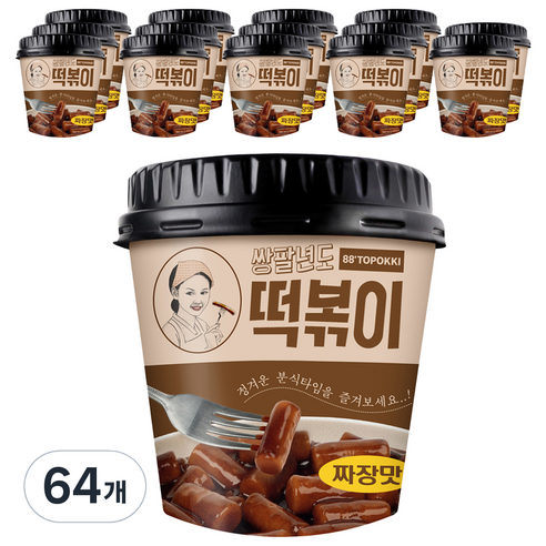 쌍팔년도 떡볶이 짜장맛, 110g, 64개