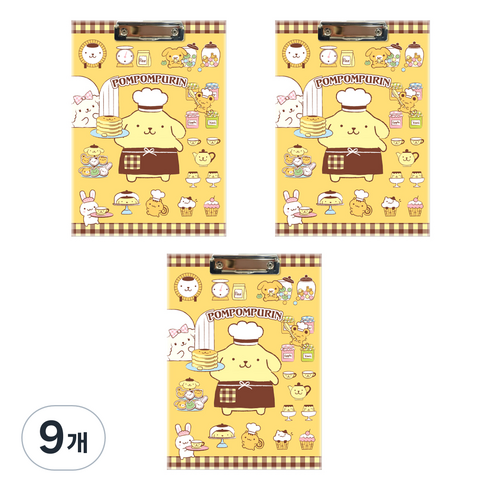 산리오 클립보드 V2 A4, 폼폼푸린, 9개