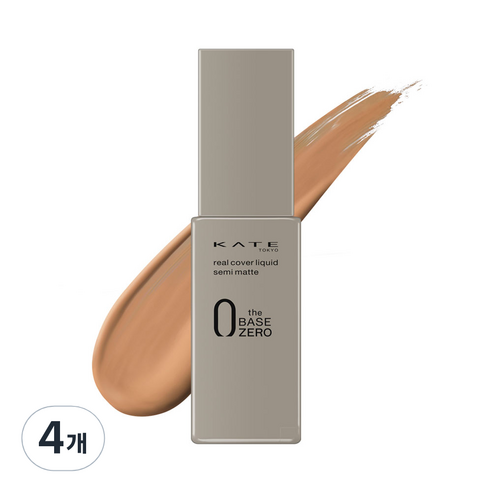 케이트 리얼 커버 세미 매트 리퀴드 파운데이션 30ml, 04 헬시탠, 4개