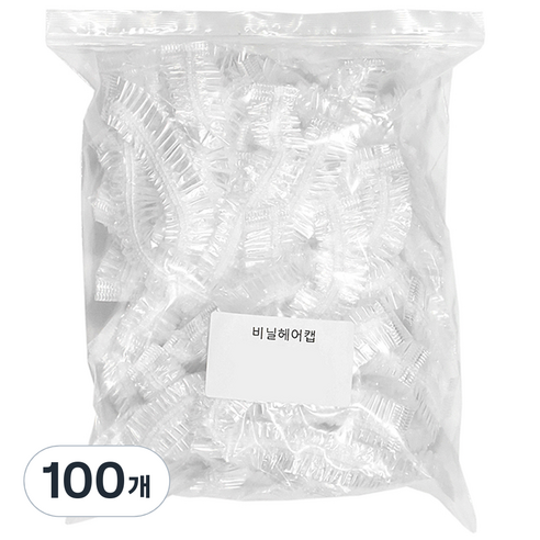 박준 비닐 헤어캡, 투명, 100개
