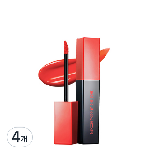 토니모리 퍼펙트립스 쇼킹립 틴트, 08 코랄쇼킹, 4g, 4개