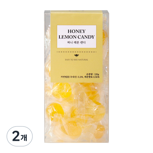 허니바이허니 허니 레몬 입덧 캔디, 120g, 2개