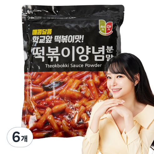 첫맛 떡볶이 양념 분말 순한맛, 1kg, 6개