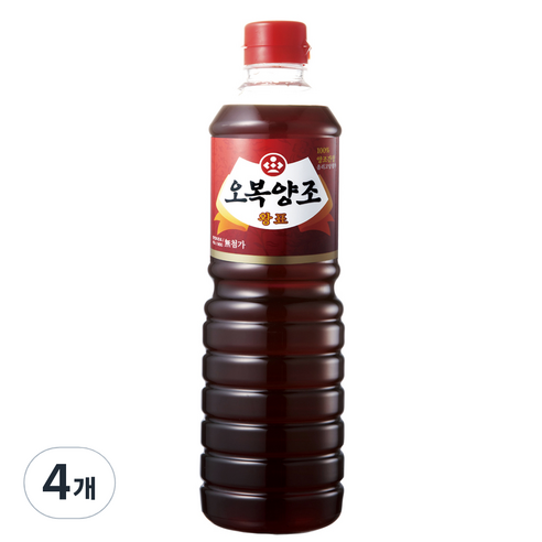 오복 양조 왕표간장, 900ml, 4개
