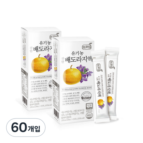 프로엠 유기농 진한배도라지액, 100ml, 6개