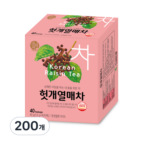 우리차 헛개열매차 티백, 1g, 40개입, 5개
