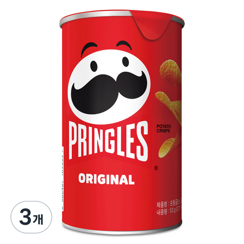 프링글스 오리지날 감자스낵 스몰 캔, 53g, 3개