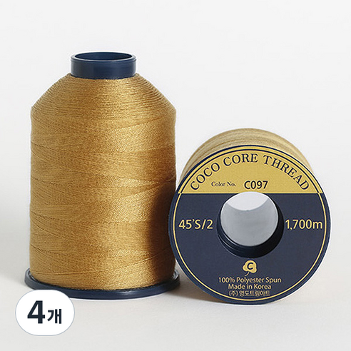 코튼빌 코아사 고급 미싱 재봉실 45수, C097, 4개