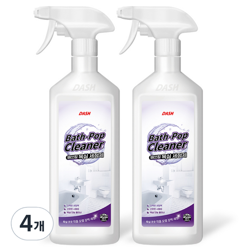 대쉬 배쓰팝 욕실청소세제, 750ml, 4개