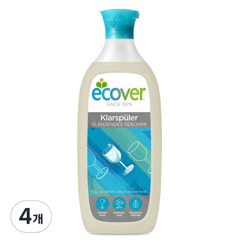 에코버 식기세척기용 린스, 500ml, 4개