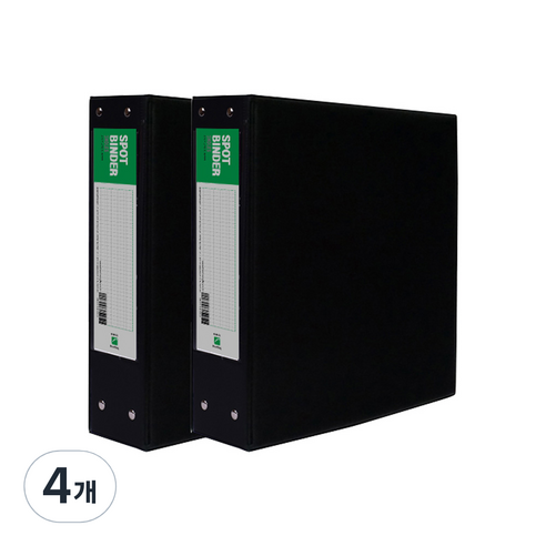 희망화일 고주파 사다리바인더 7cm 3공, 흑색, 4개