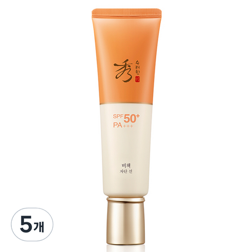 수려한 비책자단 선크림 SPF50+ PA+++, 50ml, 5개