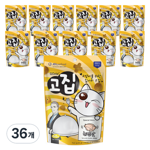 고집 고양이 간식, 치킨, 60g, 36개