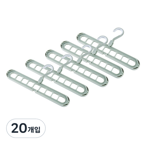 옷걸이 수납 행거, 그린, 20개입