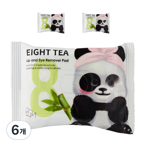비오엠 에잇 티 립 앤 아이 리무버 패드 30p, 55g, 6개