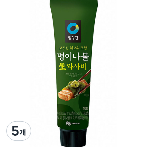 대상 청정원 명이나물 생와사비, 5개, 100g