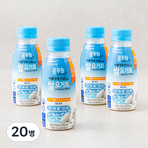 풀무원녹즙 식물성유산균 쌀 요거트, 150ml, 1개입, 20개