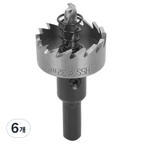 워크프로 일반홀소 홀커터 22mm WP403157, 6개