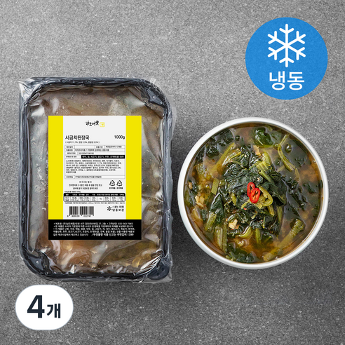 남도애꽃 시금치된장국 (냉동), 1kg, 4개