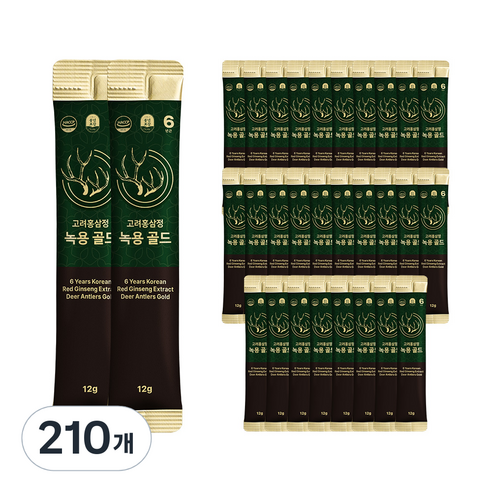 풍년보감 6년근 고려홍삼정 녹용 골드 벌크포장, 12g, 210개