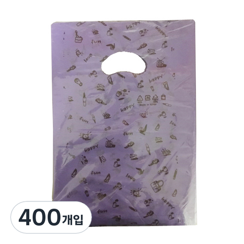 팩스타 펀칭 비닐봉투 20 x 30 cm P20, 보라, 400개입