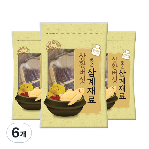 올바른상회 상황버섯 품은 삼계재료, 6개, 100g