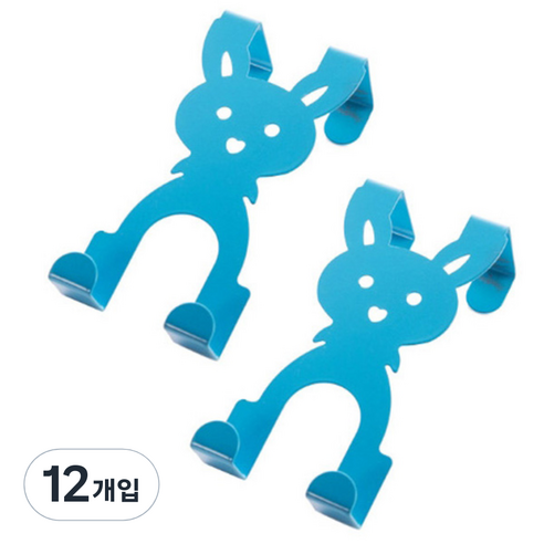 더자카 큐티레빗 문옷걸이 2종세트, 블루 (Y217LSHA513), 6개