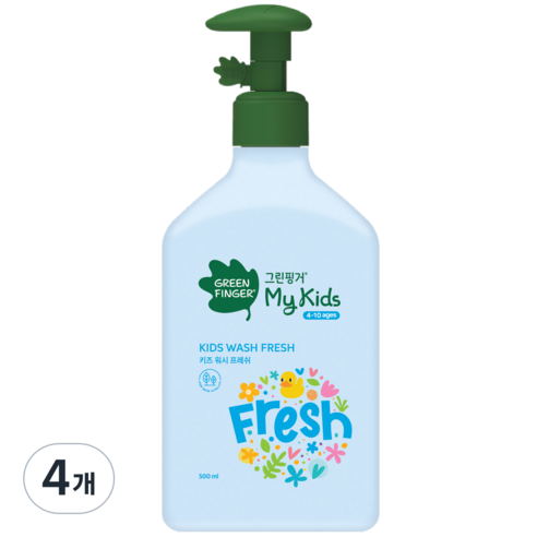그린 핑거 마이 키즈 워시 프레쉬, 4개, 500ml