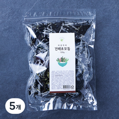 바다가 차린 식탁 5가지 건해초 모듬, 120g, 5개