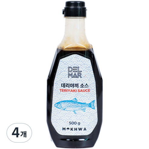 딜리셔스마켓 데리야끼 소스, 4개, 500g