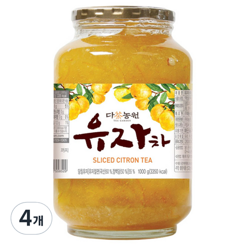 다농원 유자차, 1kg, 1개입, 4개