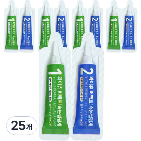 와이츄 시즌3 퍼펙트 속눈썹펌제 1제 + 2제, 2g, 25세트