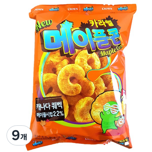 메이플콘 과자, 124g, 9개