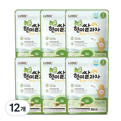루솔 현미쌀과자, 현미, 12개, 25g