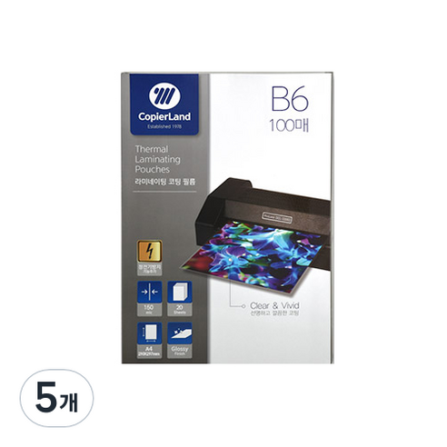 카피어랜드 코팅지 정전기방지 0.1mm, B6(135 x 188 mm), 500개