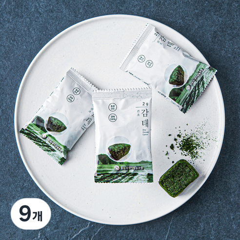 주일 완도산 건조 감태, 2g, 9개