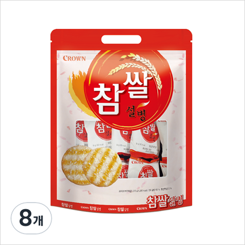 크라운 참쌀설병, 270g, 8개
