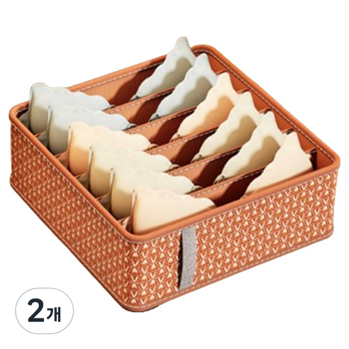 조이베리 다용도 서랍형 속옷 양말 브라 칸막이 수납 정리함 브라 6구, 와인레드, 2개
