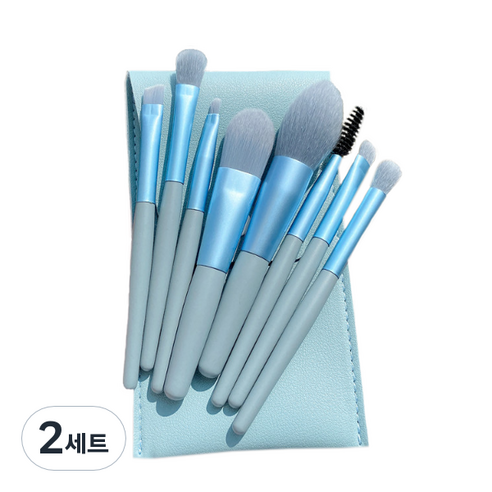 디에스 파스텔 파우치 브러쉬 8종 세트, 2세트, 블루