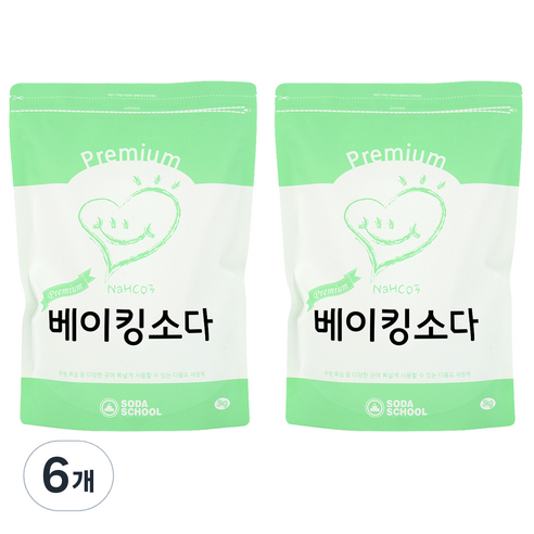 소다스쿨 프리미엄 베이킹소다, 3kg, 6개