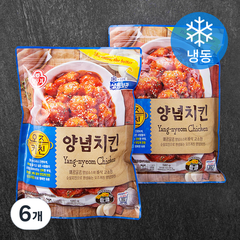 오뚜기 오즈키친 양념치킨 2봉지 (냉동), 580g, 6개
