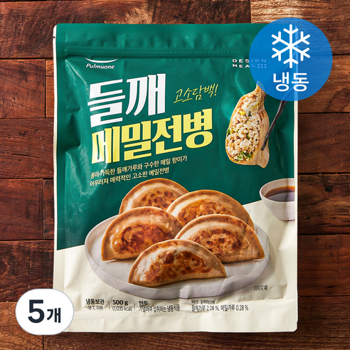 풀무원 들깨 메밀전병 (냉동), 500g, 5개
