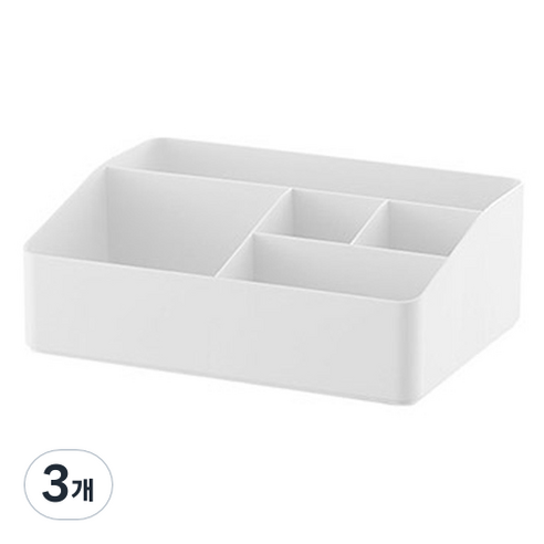 화장품 정리함 칸막이형, 3개, 화이트