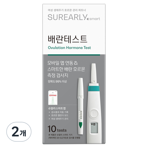 슈얼리 스마트 배란테스트기 기기 별매, 10개입, 2개
