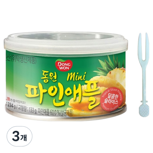 동원 미니파인애플, 234g, 3개