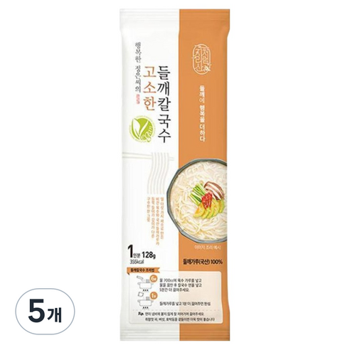 지리산처럼 들깨 칼국수 1인분, 5개, 128g