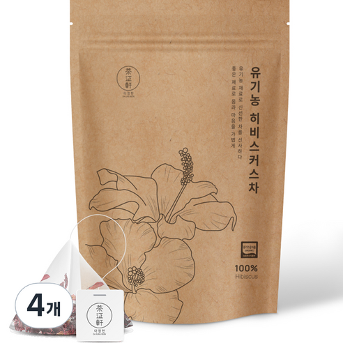 다정헌 유기농 히비스커스차, 1.5g, 20개입, 4개