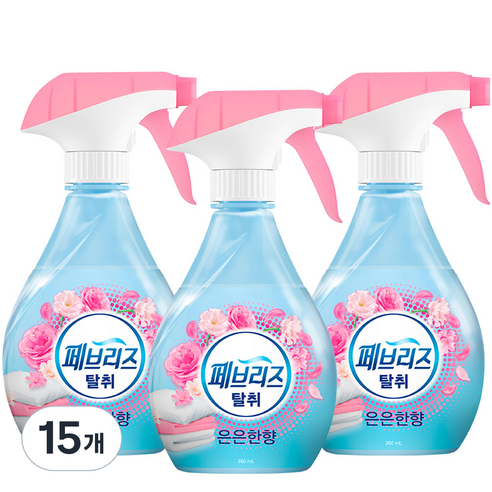 페브리즈 섬유탈취제 은은한향 본품, 360ml, 15개