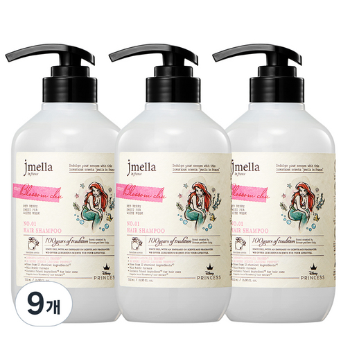 제이멜라 인 프랑스 디즈니 블러썸 츄 헤어 샴푸 베리향, 500ml, 9개