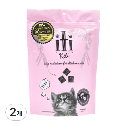 iti 키티 고양이 건조간식 200g, 닭고기 + 연어 혼합맛, 2개